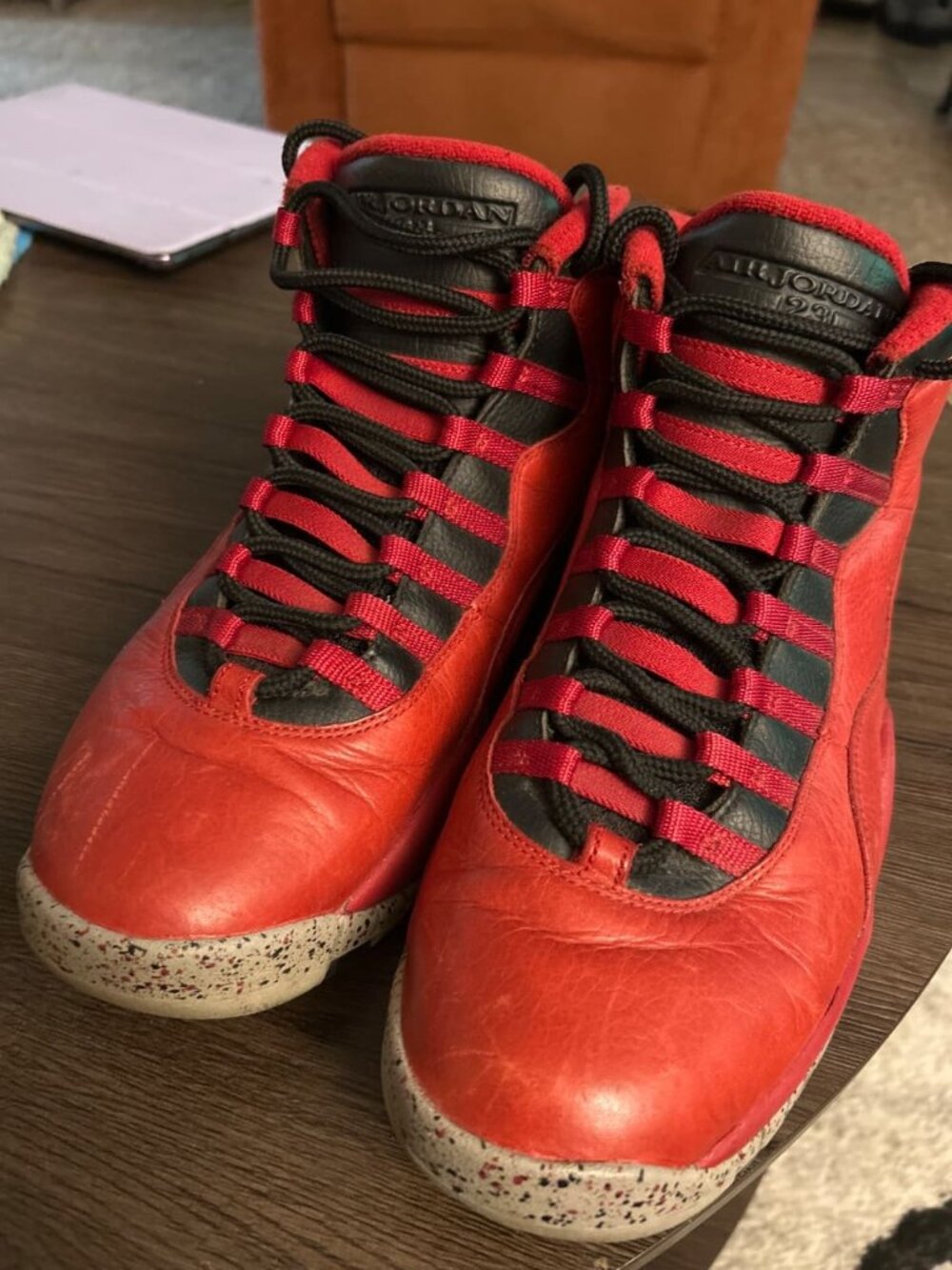 Air Jordan 10 Retro Gym Red/Black-White (Bulls Over Broadway) Size US 11.5 Used…